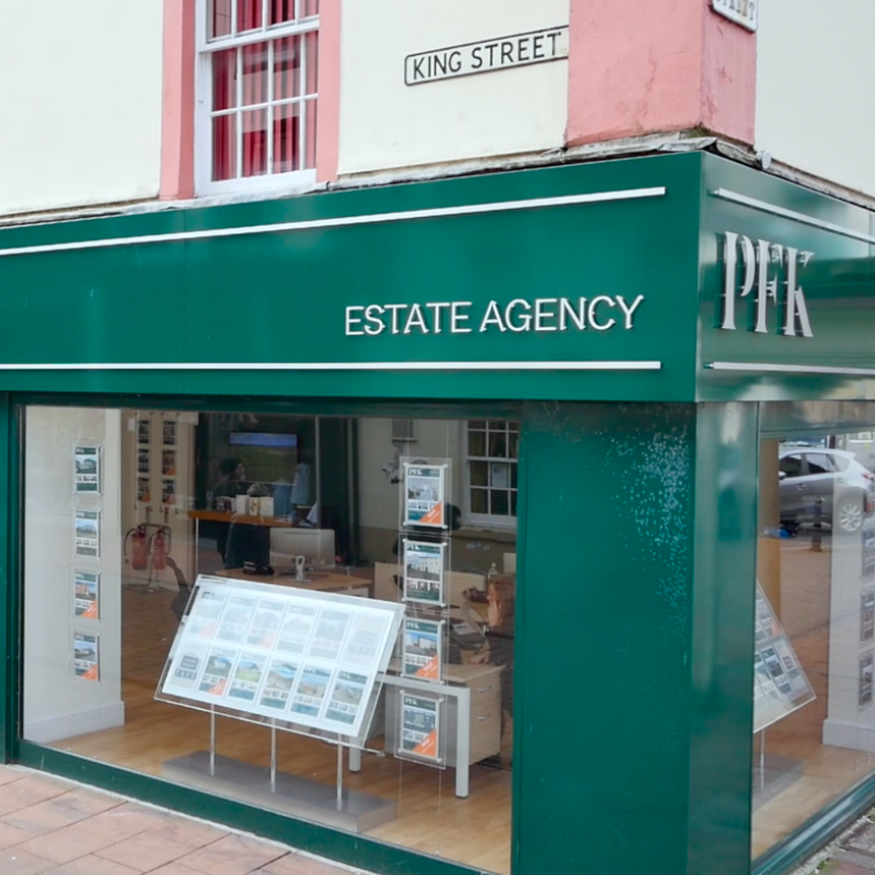 Ast Signs applies a stylish new shop front to PFK Estate Agents | AstSigns